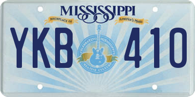 MS license plate YKB410