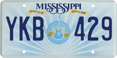 MS license plate YKB429