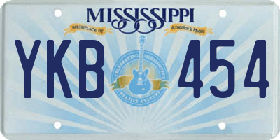MS license plate YKB454