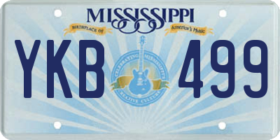 MS license plate YKB499