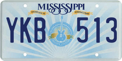 MS license plate YKB513