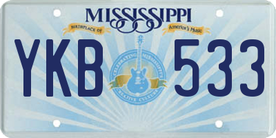 MS license plate YKB533