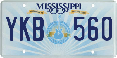 MS license plate YKB560