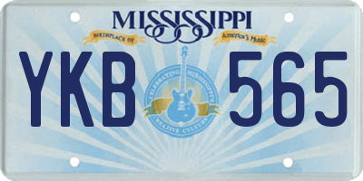 MS license plate YKB565