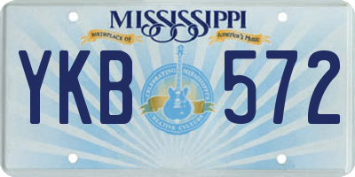 MS license plate YKB572