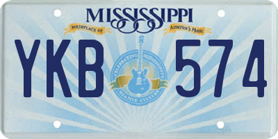 MS license plate YKB574