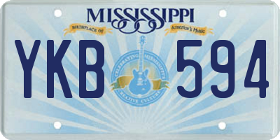 MS license plate YKB594
