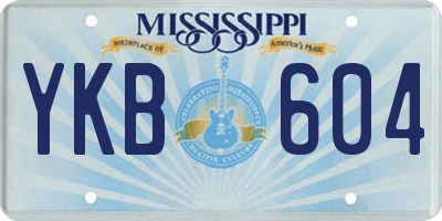 MS license plate YKB604