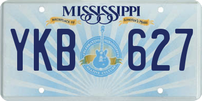 MS license plate YKB627