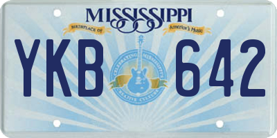 MS license plate YKB642
