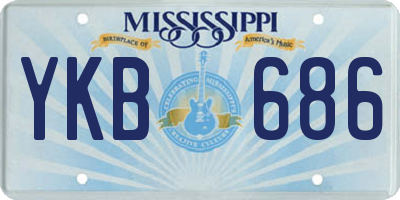 MS license plate YKB686