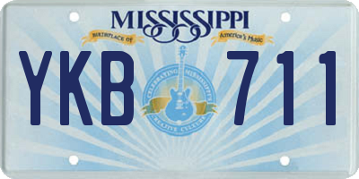 MS license plate YKB711