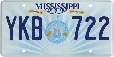 MS license plate YKB722