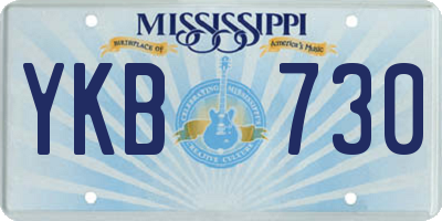 MS license plate YKB730