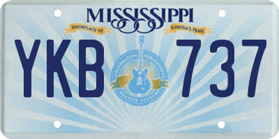MS license plate YKB737