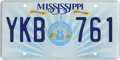 MS license plate YKB761