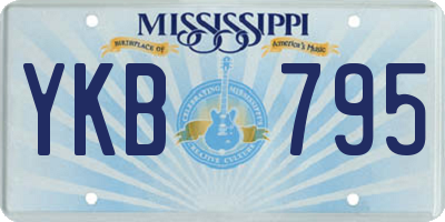 MS license plate YKB795