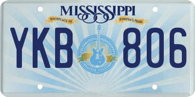 MS license plate YKB806