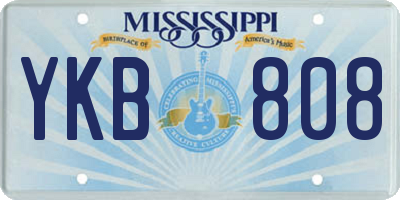 MS license plate YKB808
