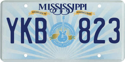 MS license plate YKB823