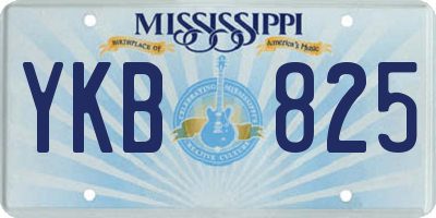 MS license plate YKB825