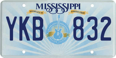 MS license plate YKB832