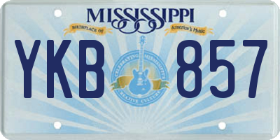 MS license plate YKB857