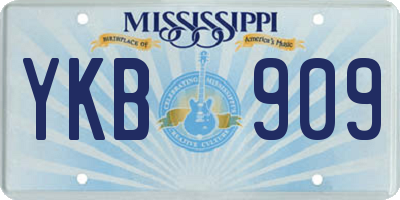 MS license plate YKB909