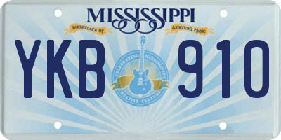 MS license plate YKB910