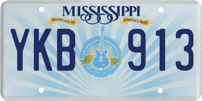 MS license plate YKB913