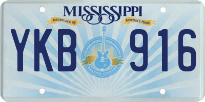 MS license plate YKB916