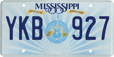 MS license plate YKB927
