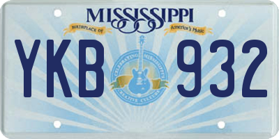 MS license plate YKB932