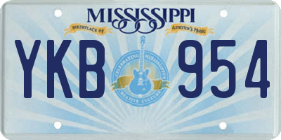 MS license plate YKB954