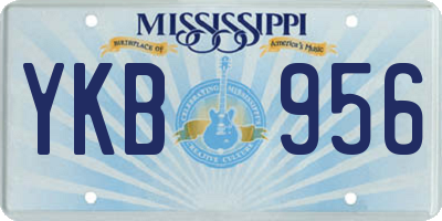 MS license plate YKB956