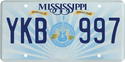 MS license plate YKB997