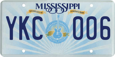 MS license plate YKC006