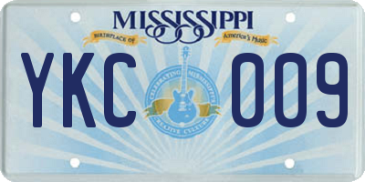 MS license plate YKC009