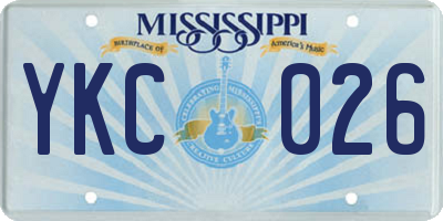 MS license plate YKC026