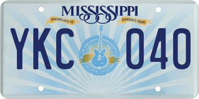 MS license plate YKC040