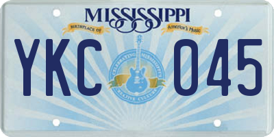 MS license plate YKC045