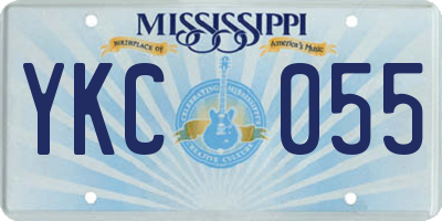 MS license plate YKC055