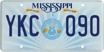 MS license plate YKC090