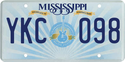 MS license plate YKC098