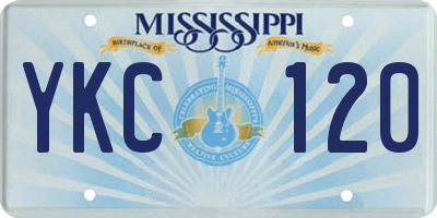 MS license plate YKC120