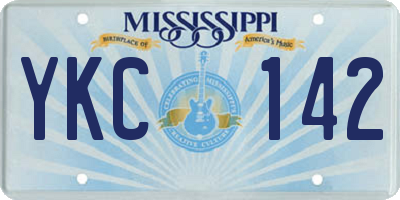 MS license plate YKC142