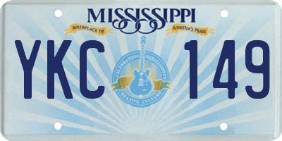 MS license plate YKC149