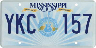 MS license plate YKC157