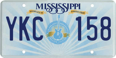 MS license plate YKC158