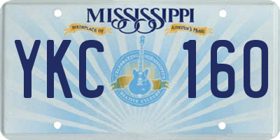 MS license plate YKC160